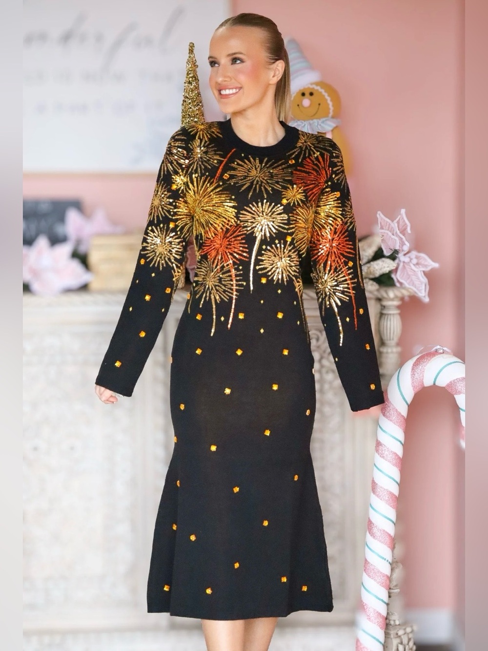 QOS | Firework MIDI Dress.